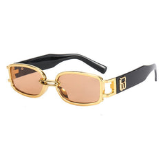 Vintage Rectangle Tinted Lens Sunglasses
