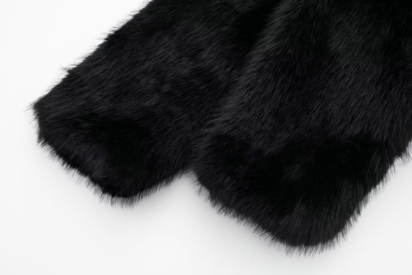 Open Front Faux Fur Cropped Jacket - Final Sale