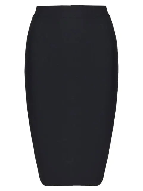 Solid Bandage High Waist Skirt