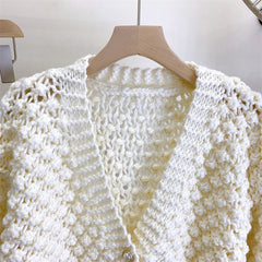 Rod Needle Knitted Loose Cardigan