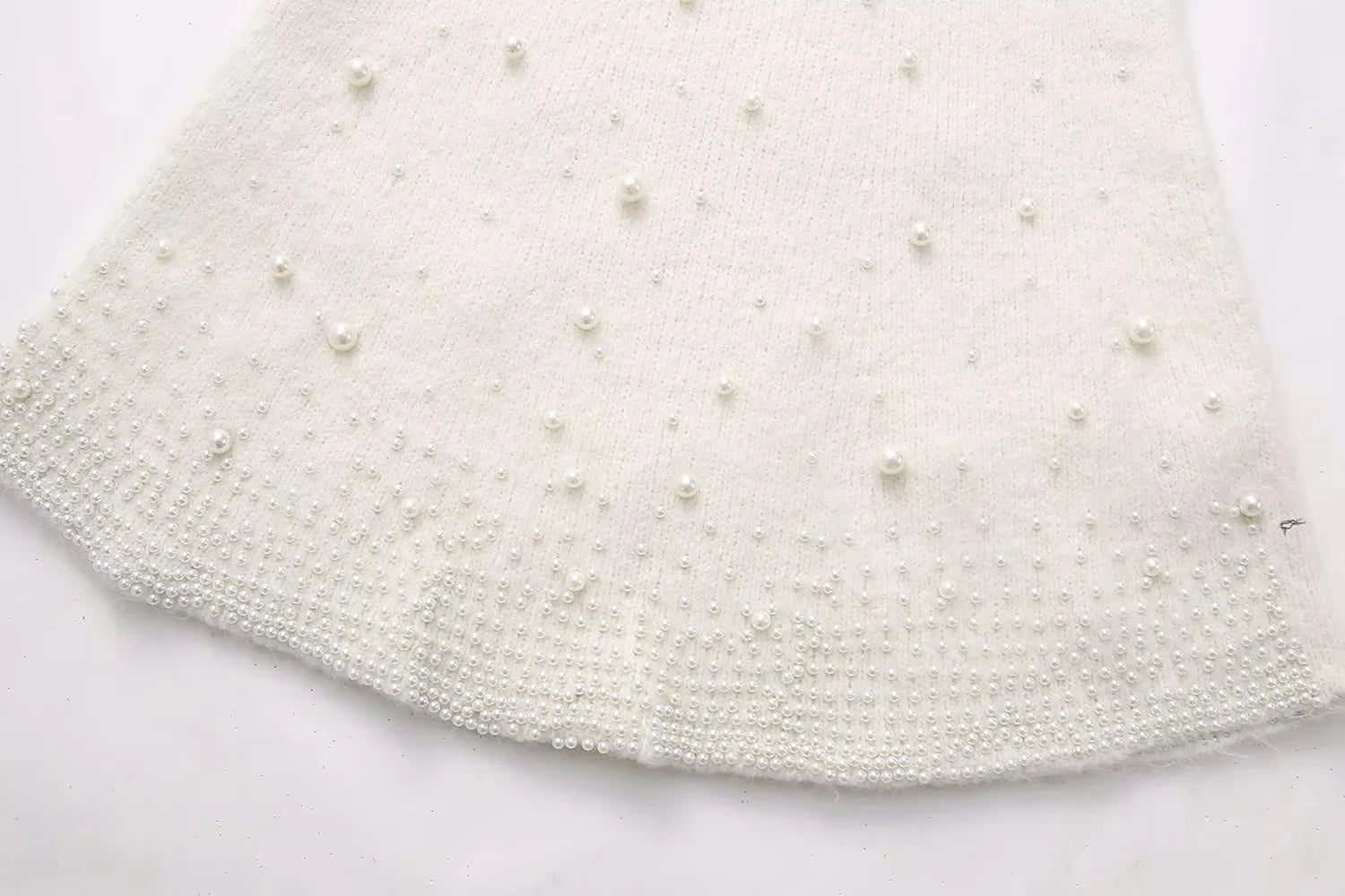 Pearly Sweater+Mini Skirt Knitted Set