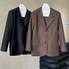 Casual Solid Long Sleeved Blazer