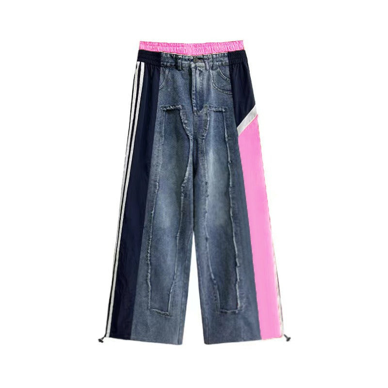 Trace Sides Denim Baggy Jeans