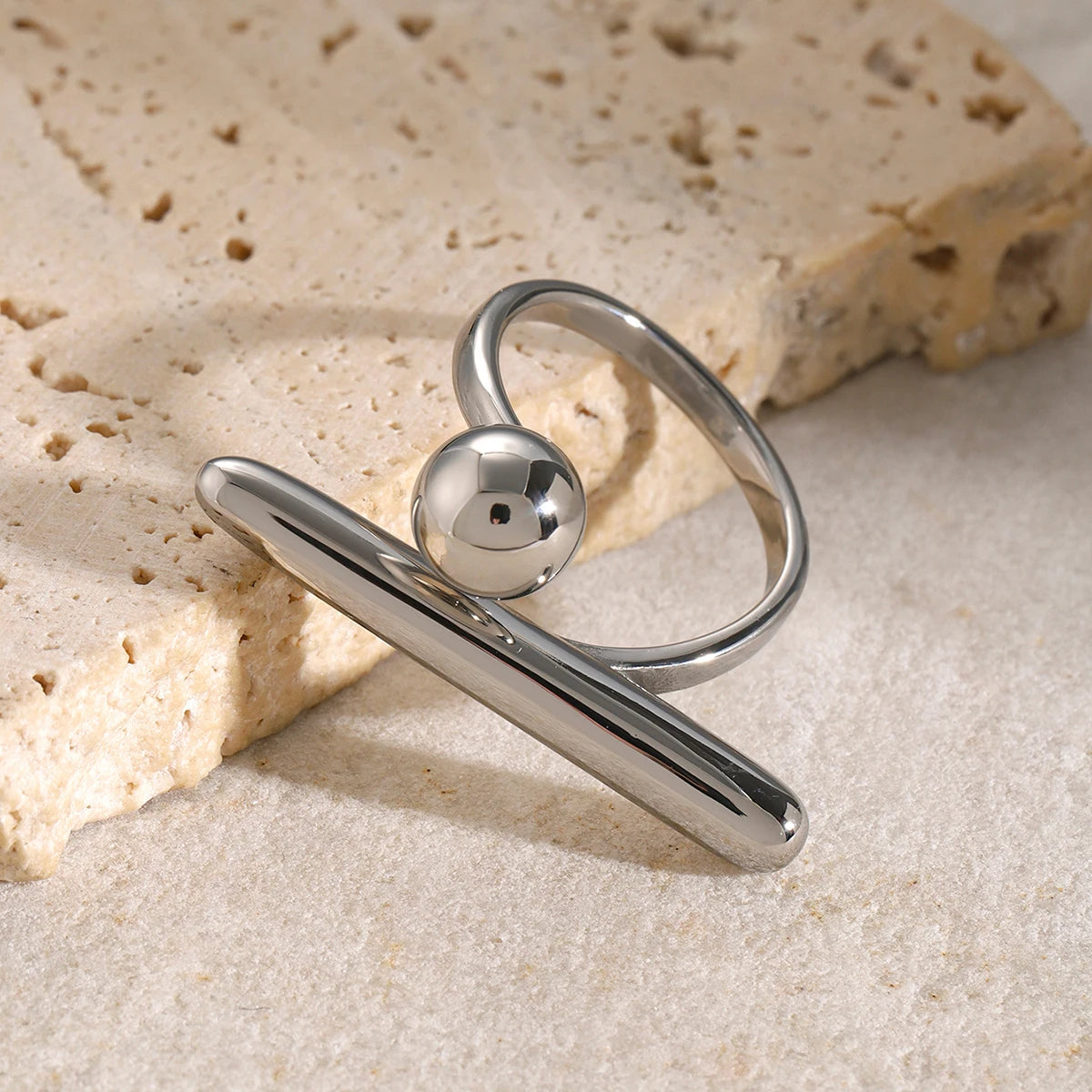 Stainless Steel Minimalist Classy Unique Ring