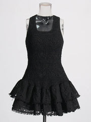 Sleeveless Ruffled Mini Dress