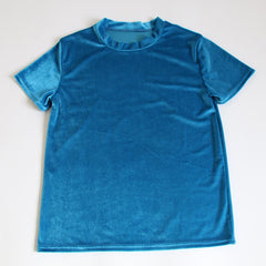 Casual Solid Velvet T-Shirt