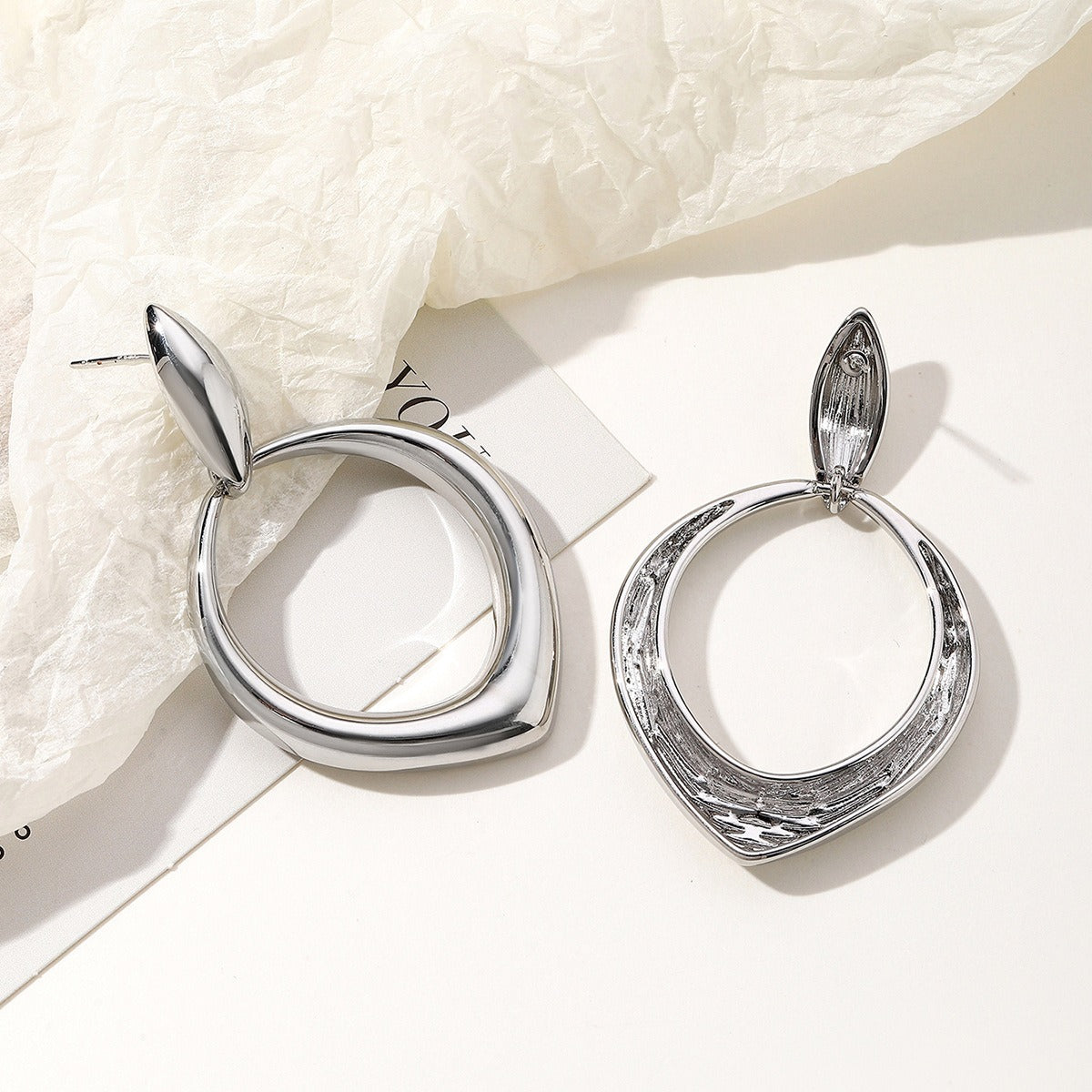 Retro Metallic Stud Earrings