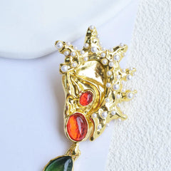 Vintage Gemstone Dangle Earrings