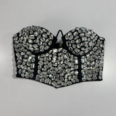 Diamond-Encrusted Strapless Corset