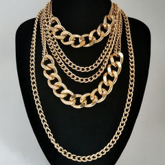 Multilayer Gold and Silver Plated Boho Necklaces