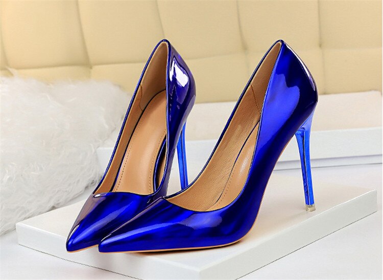 Glossy Pointed Toes Stilettos