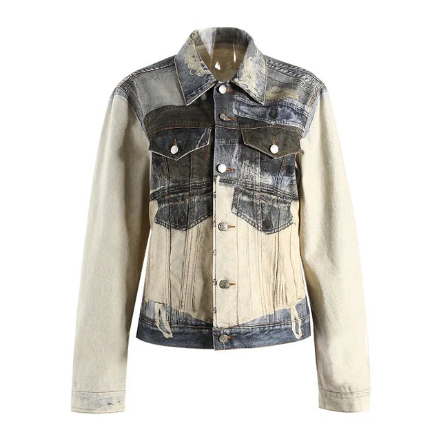 Waist Cinched Retro Denim Jacket