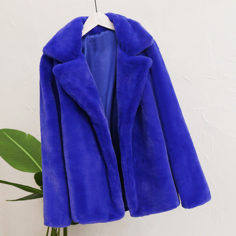 Casual Faux Fur Loose Coat