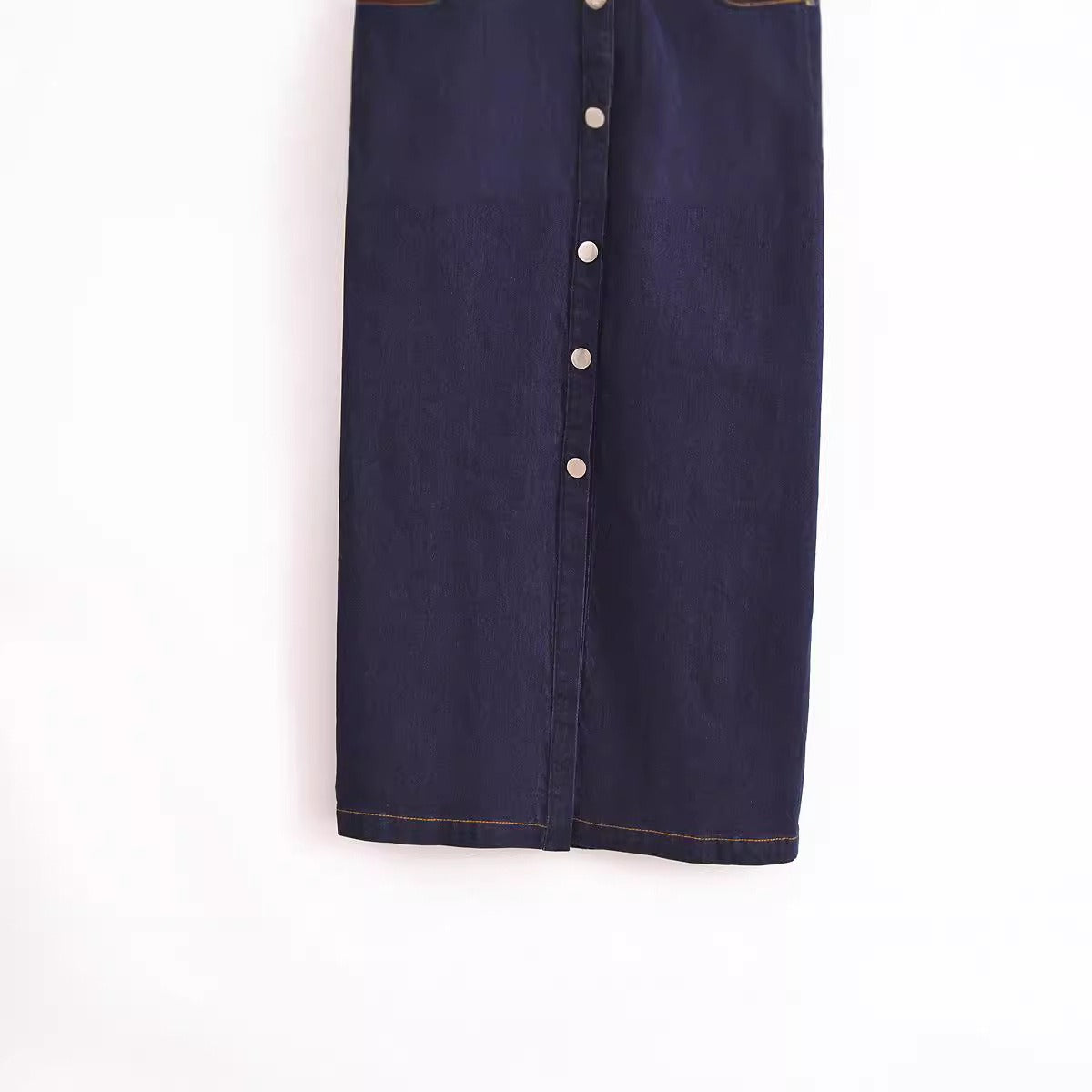 Denim Midi Slim Fit Shirt Dress