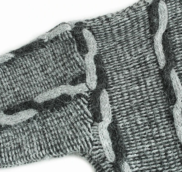 Denim Pocket Knitted Cardigan