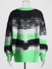 Gradient Stripes Cotton Sweater