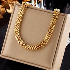 Double Wheat Chain Necklace