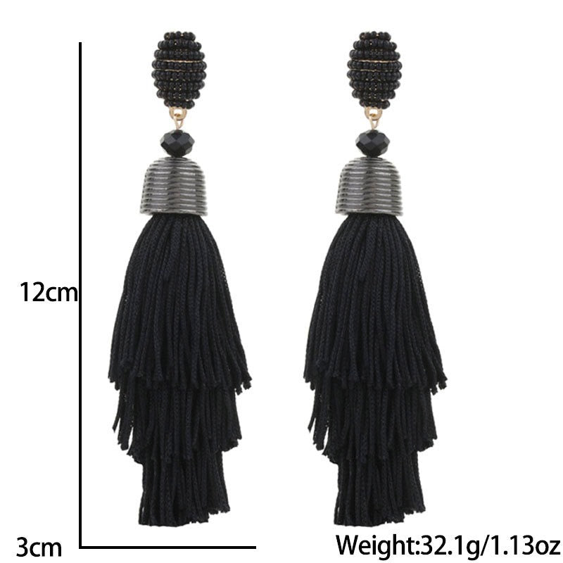 Pre Order:  Bohemian Long Tassel Earrings
