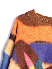 Multicolor Floral Knit Sweater