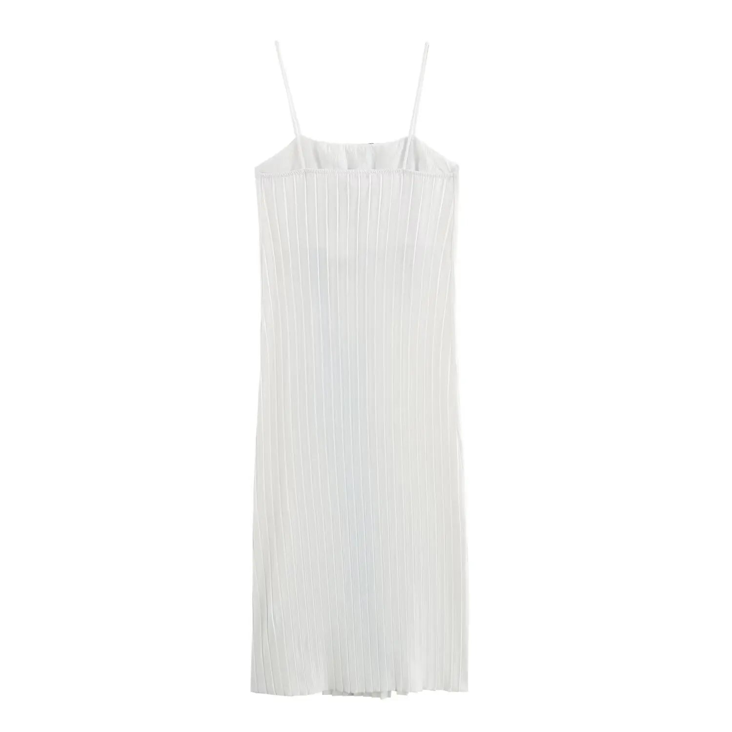Printed Pleated Camisole Dress