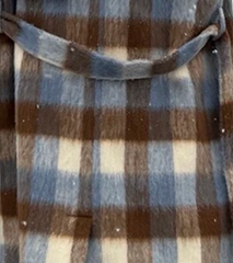 Plaid Double Breasted Belted Coat
