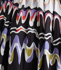 Multicolor Waves Loose Shirt Dress