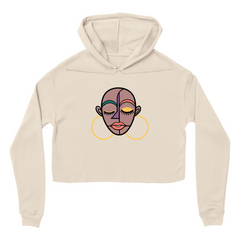 Mocha Cropped Hoodie - Gold