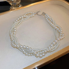 Twining Pearl Choker Necklace