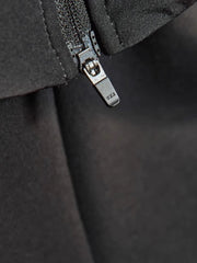 Zip-Up Stand Collar Contoured Jacket