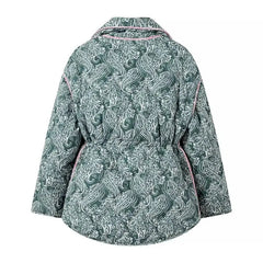 Paisley Removable Sleeves Zip-Up Jacket