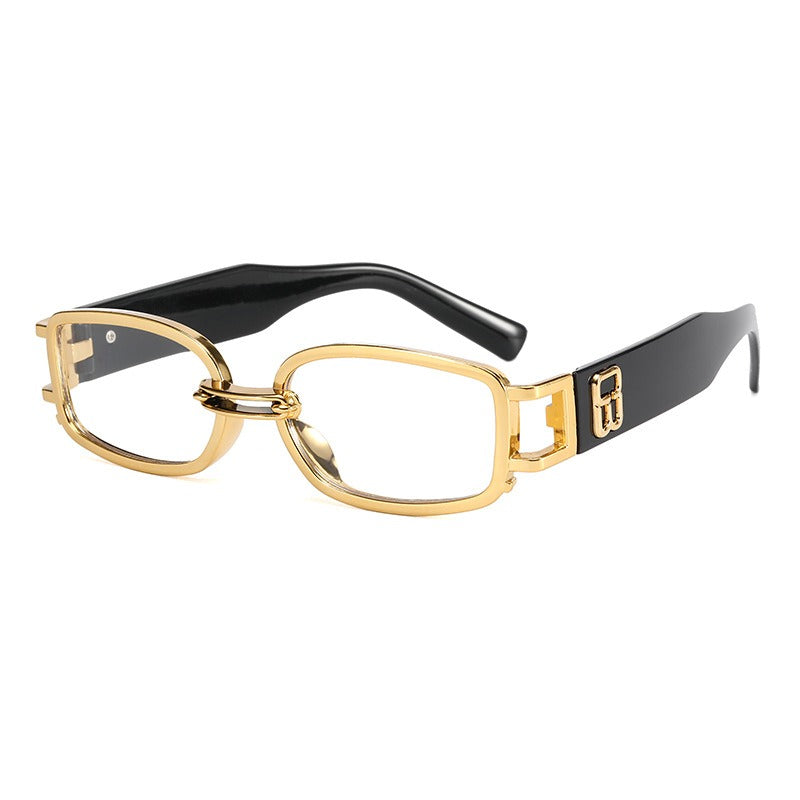 Vintage Rectangle Tinted Lens Sunglasses