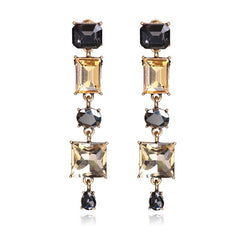 Geometric Irregular Crystal Earrings