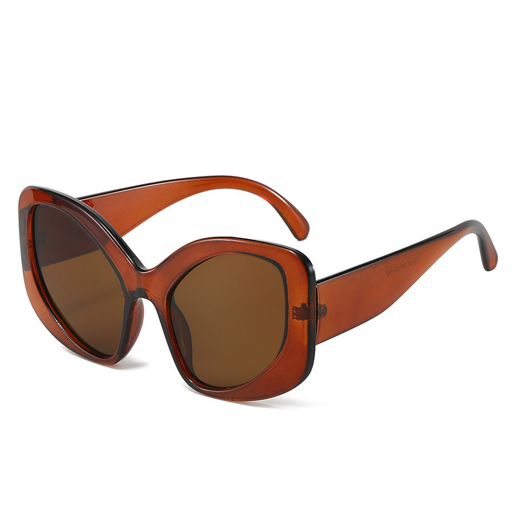 Vintage Cool Punk Oversized Thick Square Frame Sunglasses