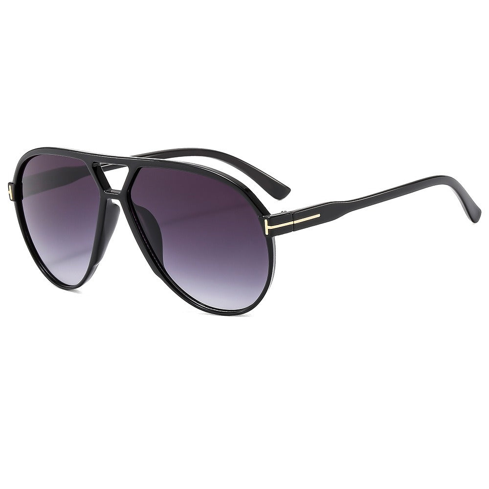Retro Large Double Beam Pilot Sunglasses