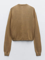 Pre Order:  Beaded Rhinestone Knitted Cardigan Sweater