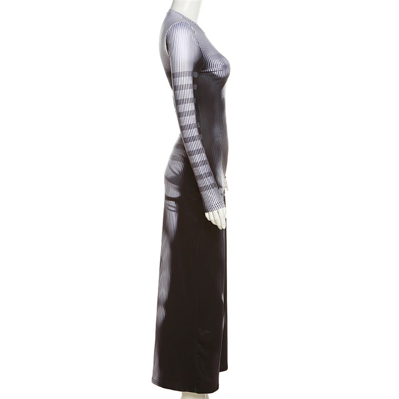 Digital 3D Printed High Waist Dress