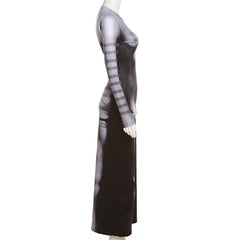 Digital 3D Printed High Waist Dress