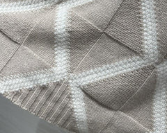 Turtleneck Diamond Pattern Cotton Sweater