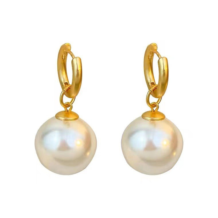 Donut Pearl Drop Earrings