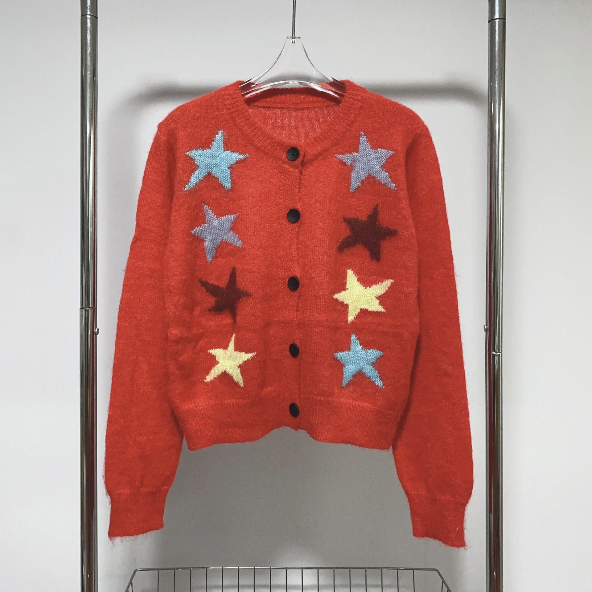 Eight Stars Button Up Knitted Sweater