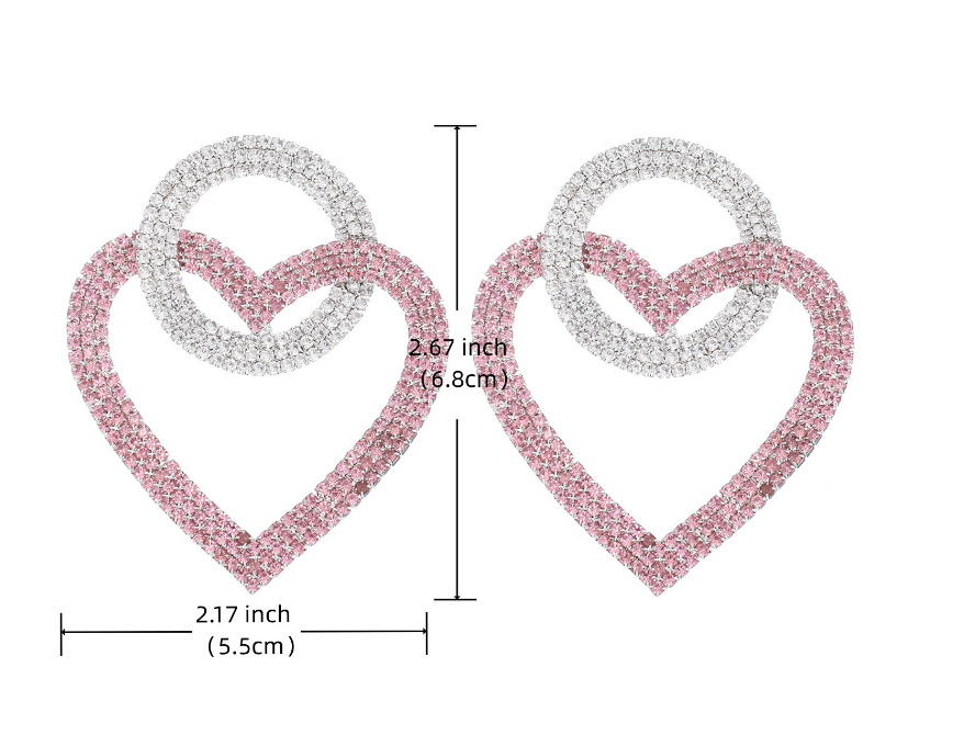 Circle-of-Love Rhinestone Earrings