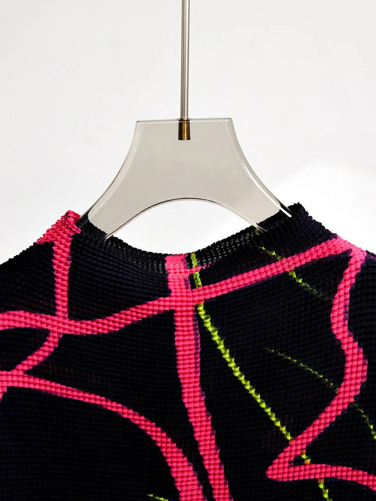 Squiggles Top+Skirt Pleated Set