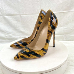 Patent Tiger Stripes Stilettos