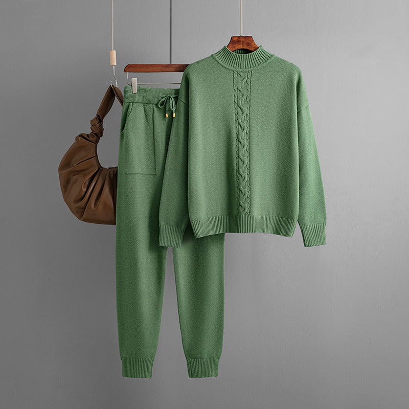 Fried Dough Twists Knitting Sweater + Pants Set
