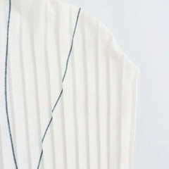 Pleated Graffiti Long Dress