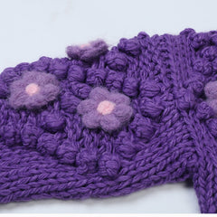 Hand Embroidered Flower Long Sleeved Knitted Cardigan