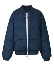 Double-Zip Head Denim Jacket