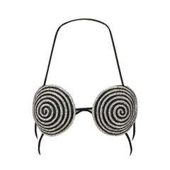 Circular Chain Strap Bra