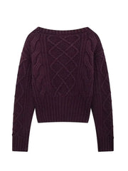 Classic Round Neck Long-Sleeved Knitted Sweater