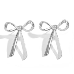 Bow Metal Stud Earrings